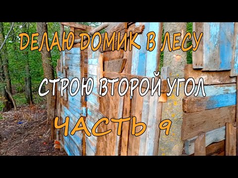 Видео: строю второй угол делаю домик в лесу часть 9