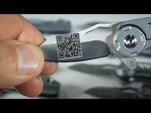 Видео: xTool F2 ULTRA - поточная гравировка QR на ножах