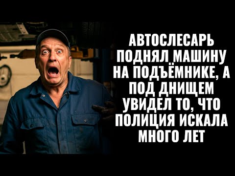 Видео: Автослесарь поднял машину на подъёмнике, а под днищем увидел то, что полиция искала много лет