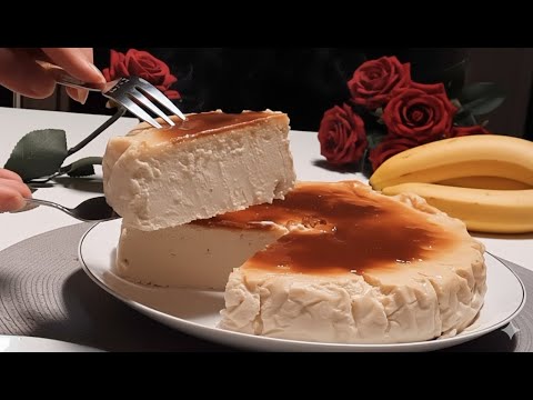 Видео: Баскский жжёный чизкейк | Нежный и кремовый десерт с бананом и карамелью, тающий во рту 🍮💛