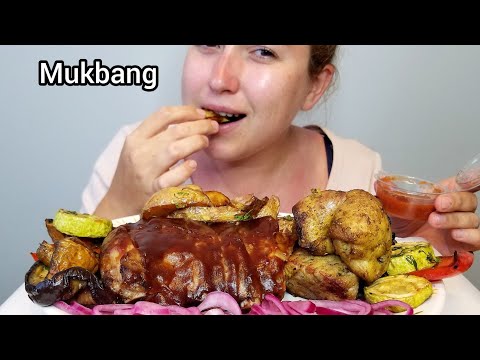 Видео: РЕБРА  БАРБЕКЮ ШАШЛЫК КУРА  ФРИ СОУСЫ МУКБАНГ АСМР | BARBECUE RIBS  KEBAB CHICKEN MUKBANG ASMR 먹방