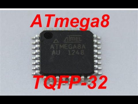 Видео: Прошивка микроконтроллера ATmega8 в TQFP-32 (SMD) корпусе