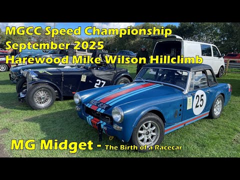 Видео: Harewood Hillclimb 2025 — MG Midget — Чемпионат MGCC по скорости