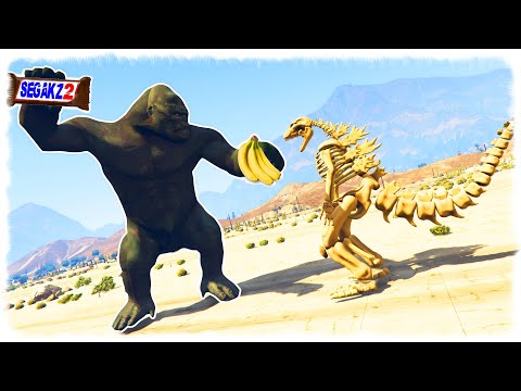 Видео: КИНГ КОНГ VS ГИГАНТ ДИНОЗАВР СКЕЛЕТ ☀ SEGA KZ 2 ☀ ГТА 5 ҚАЗАҚША