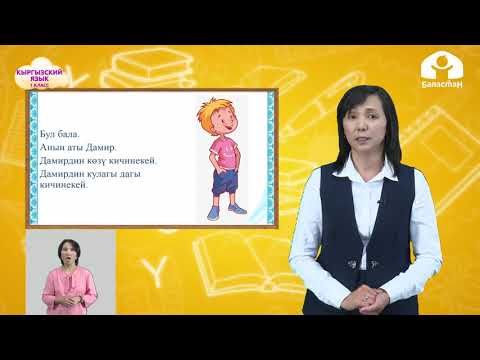Видео: Кыргызский язык 1 класс / Дене мүчөлөрү / ТЕЛЕСАБАК 19.10.20
