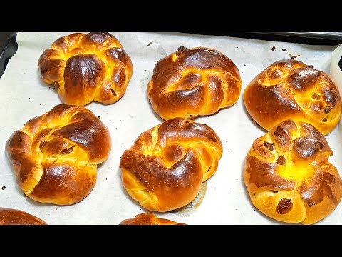 Видео: НЕ Выпечка, а ШЕДЕВР 😍! Рецепт сладких сдобных булочек с изюмом / Справится любой! | Рецепты на бис
