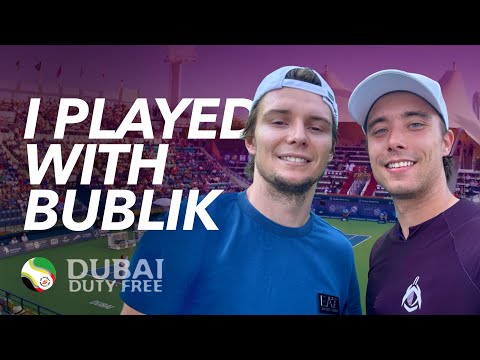 Видео: Тренировка с Бубликом на турнире ATP 500 в Дубае | Видеоблог 5