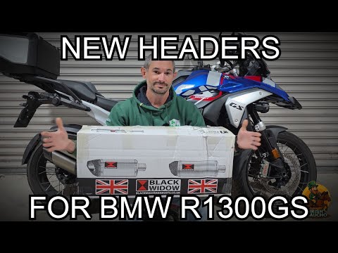 Видео: Лучший звук для GS?? - Выхлопные коллекторы Black Widow, выхлопные трубы - BMW R1300GS