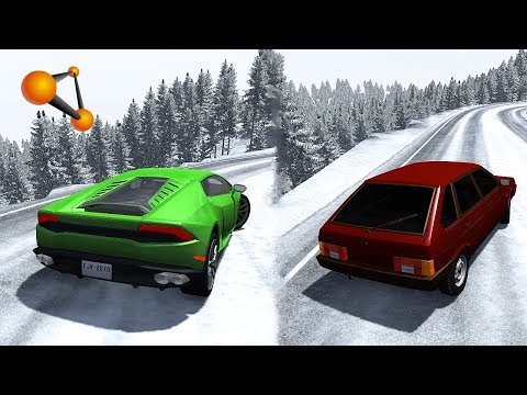Видео: КТО ПРОЕДЕТ НА ЛЕТНЕЙ РЕЗИНЕ ЗИМНИЙ СПУСК?  - BEAMNG DRIVE