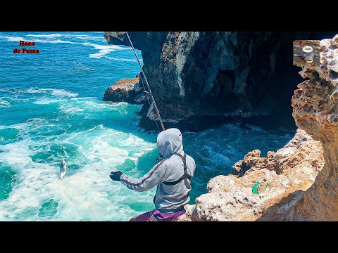 Видео: Одиночная рыбалка на экстремальных скалах | Возвращенные корвины и кабрильи.