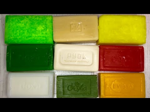Видео: ASMR 🔪Cutting soap 🎶💚💛🤍🧡❤️Резка мыла🤤👌😋 9 брусков красивого мыла😍😍😍
