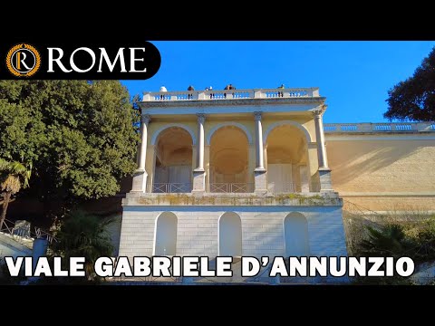 Видео: Виртуальный тур по Риму ➧ Viale Gabriele D'Annunzio ➧ с субтитрами (4K/60fps)
