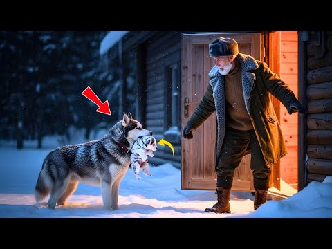 Видео: «Старый хаски вернулся из снега с замёрзшим щенком — то, что произошло дальше, растопит ваше сердце»
