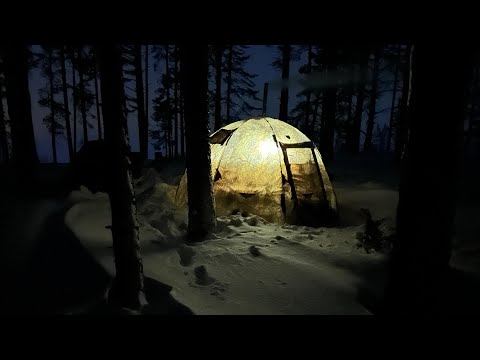 Видео: ❄️Зимний отдых в 🏕️палатке, на берегу Ладожского озера.