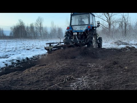 Видео: Роторний плуг по снігу💪💪💪Починали орати без снігу😀😀😀 ISEKI
