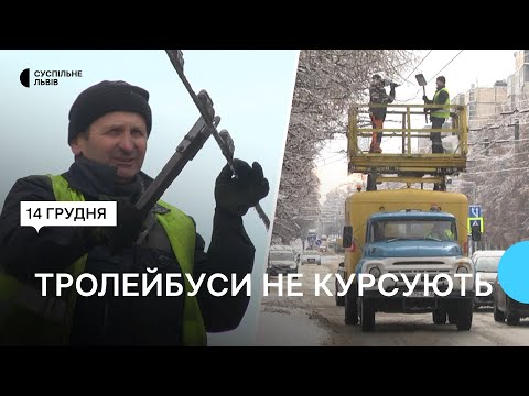 Видео: У Львові чистять контактну мережу, аби запустити рух тролейбусів