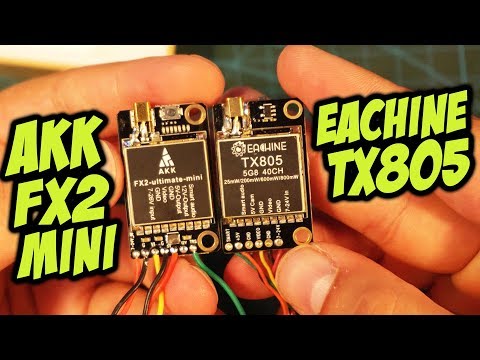 Видео: ☀ Битва титанов! Сравнение 2х дешевых передатчиков от AKK и Eachine [Akk FX2 MINI vs Eachine TX805]