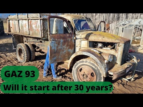 Видео: GAZ-93. Стоял 30 лет. Заведётся или нет??(Will it start?)