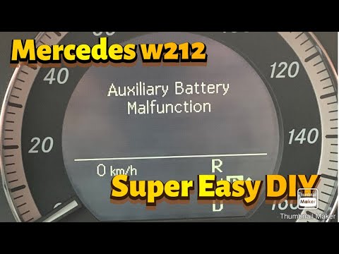 Видео: Самостоятельная замена вспомогательного аккумулятора Mercedes