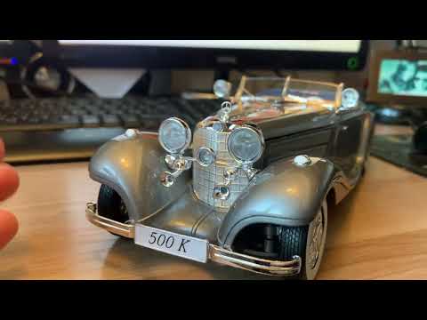 Видео: Обзор модели Mercedes-Benz  500 K в масштабе 1/18 от Maisto