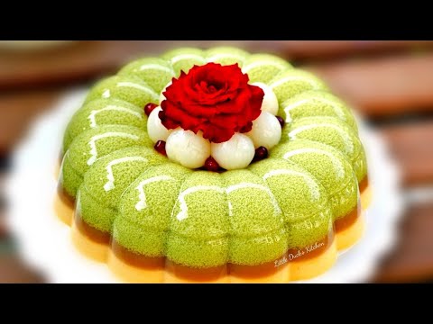 Видео: Красивый желейный торт пандан ❤ (Beautiful Pandan Jelly Cake)  #littleduckkitchen