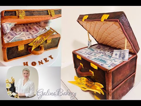 Видео: The Suit Case with Money 3D Cake / Торт - Чемодан с деньгами