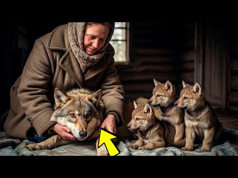 Видео: Заброшенный дом — неожиданное убежище для раненой волчицы и её малышей!