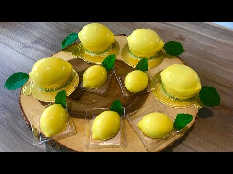 Видео: Муссовые пирожные в новой форме лимонов.🍋Lemon mousse mini cakes🍋