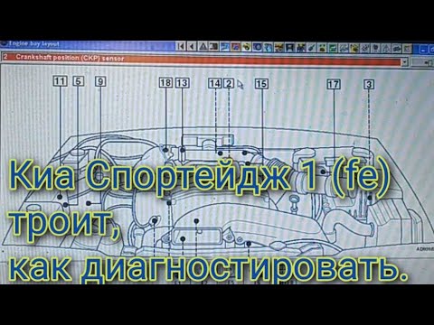 Видео: Киа Спортейдж 1 (fe) троит, как диагностировать