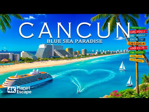 Видео: Канкун, Мексика 4K — потрясающие пляжи и кристально чистая вода с глубоким хаус-чиллом