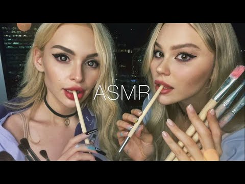 Видео: АСМР Рисуем картину 👩🏼‍🎨🎨/ Кисточки / Звук ХОЛСТА/ ASMR Artists 🤫🖼