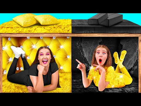 Видео: Секретный Домик Под Кроватью | Богатая vs Бедная Сумасшедший Челлендж от Fun Fun Challenge