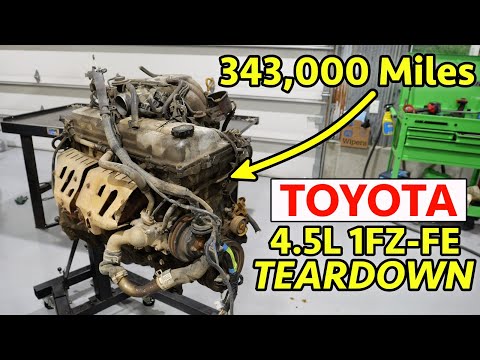 Видео: ВПЕЧАТЛЯЕТ! Разборка двигателя Toyota Land Cruiser 80 серии 4.5L 1FZ-FE на пробеге 343 000 миль!
