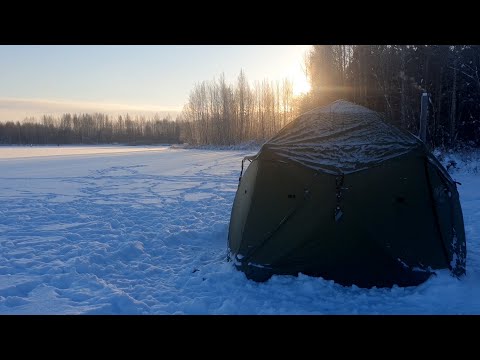 Видео: Семейный отдых.  Зимняя рыбалка с ночевкой. Фаршированные перцы.