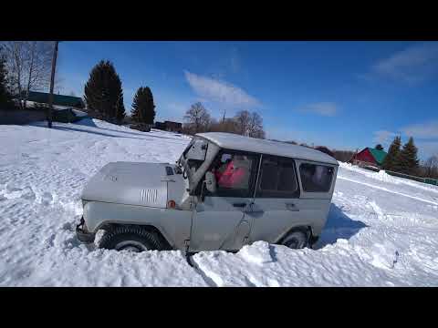 Видео: УАЗ и мартовский снег