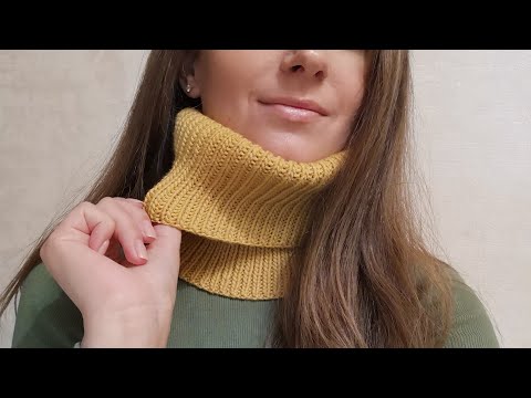 Видео: Снуд-воротник спицами без шва