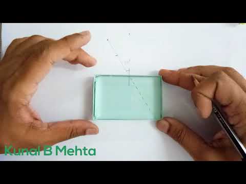 Видео: Преломление через стеклянную пластину: эксперимент с боковым смещением