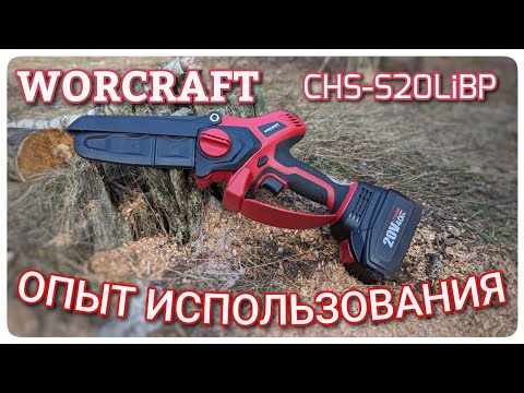 Видео: Радость туриста и садовника. Мини цепная пила WORCRAFT CHS-S20LiBP