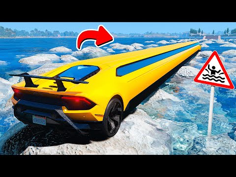Видео: ПРОЕХАЛ ВОДНЫЕ КАМНИ на САМОЙ ДЛИННОЙ ЛАМБОРГИНИ ЛИМУЗИН в ГТА 5 МОДЫ - ЭКСПЕРИМЕНТЫ в GTA 5 MODS