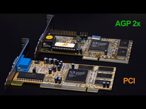 Видео: AGP vs PCI на примере стареньких S3Trio3D