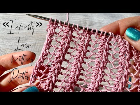 Видео: АЖУРНАЯ РЕЗИНКА "Infinity" спицами / Beautiful Lace Knitting Pattern