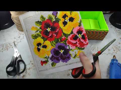 Видео: Идея как можно применить картинку из алмазной мозаики! Красиво и просто в исполнении!