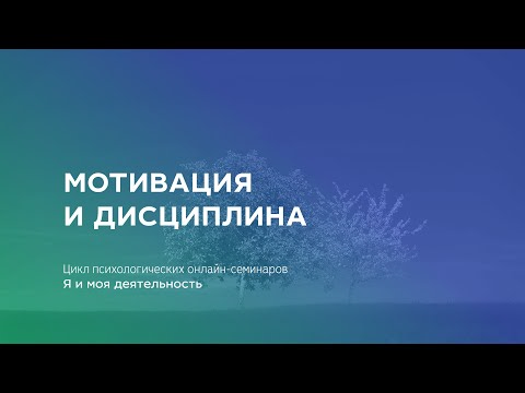 Видео: Мотивация и дисциплина