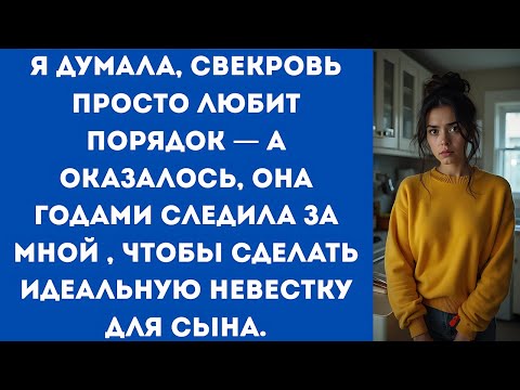 Видео: Я думала, свекровь просто любит порядок — а оказалось, она годами следила за мной , чтобы
