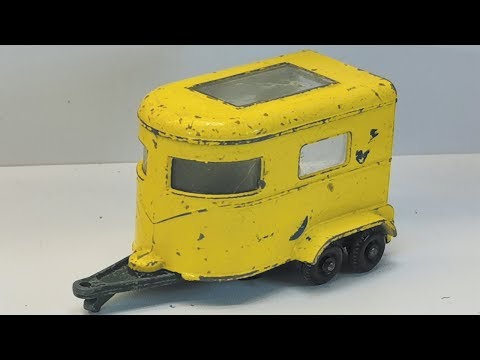 Видео: "Matchbox" реставрация Пони Трейлер № 43 Литьевая машина для литья лошадей