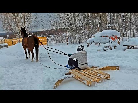 Видео: Никто не ожидал что так можно чистить дороги в деревне. Строительство дома. Жизнь в деревне