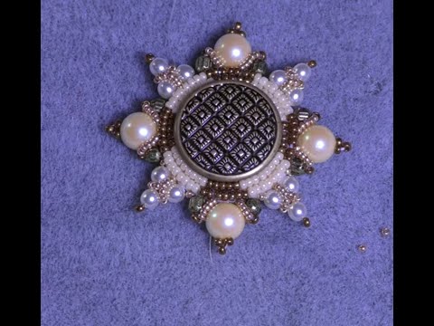 Видео: Tutorial: Button Brooch Advanced. Пуговица Брошь Орден. Усложнённый вариант.