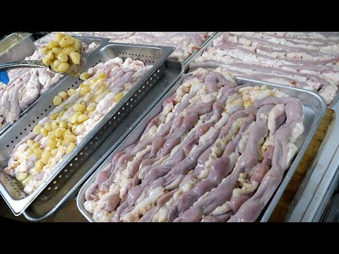 Видео: Гопчанг из говяжьей кишки с чесноком - Корейская уличная еда