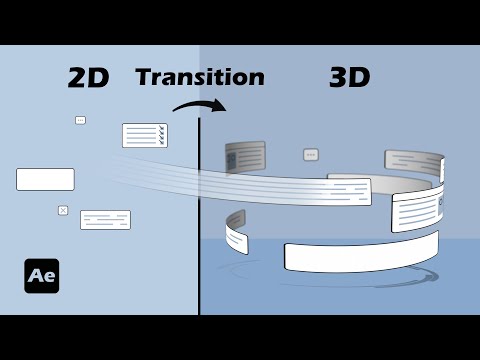 Видео: Учебник по анимационной графике | Переход из 2D в 3D в After Effects