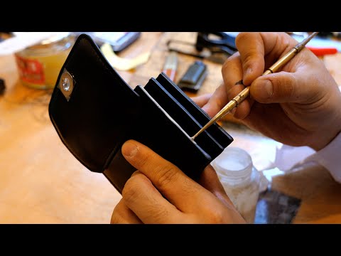 Видео: Удивительный процесс изготовления красивого кожаного кошелька